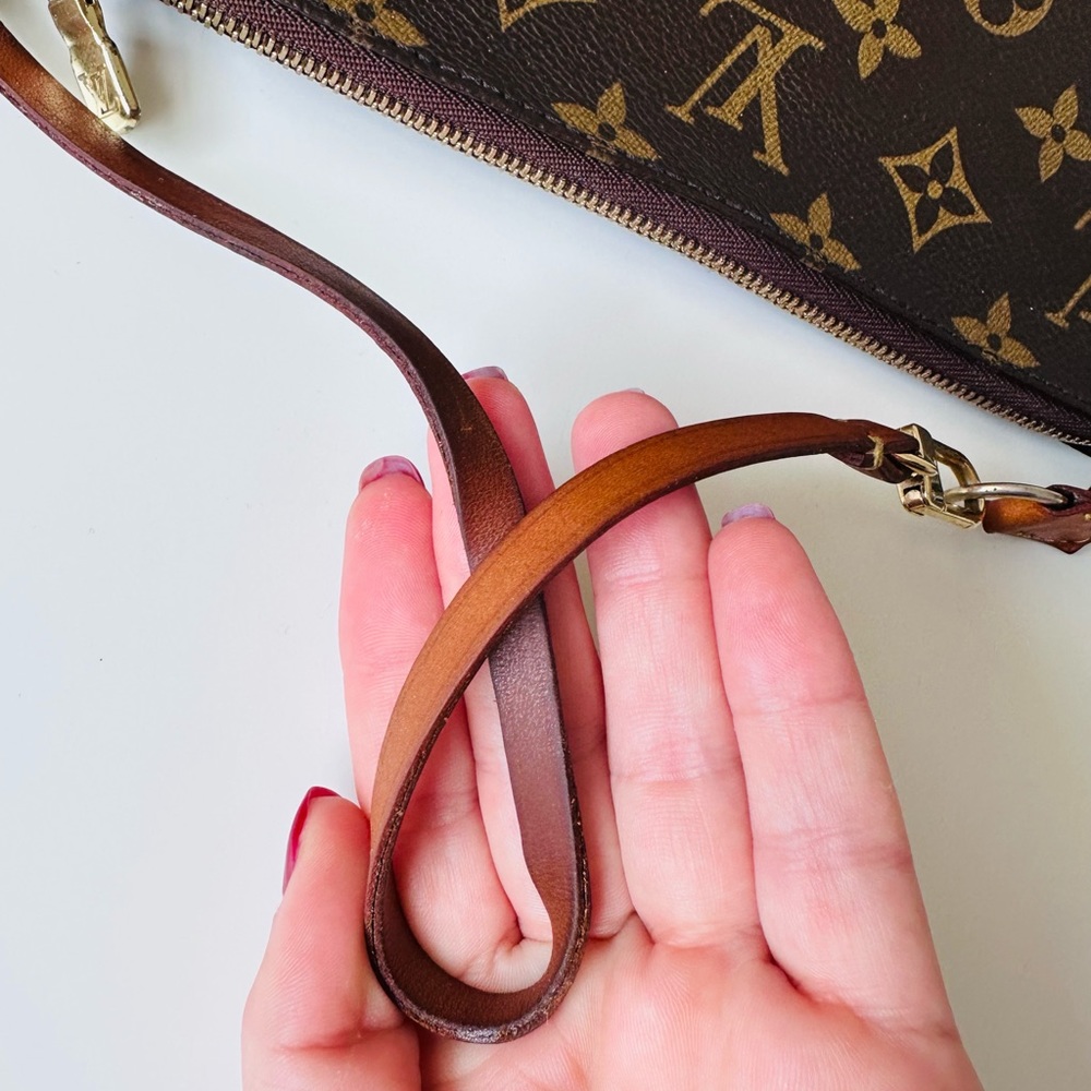 Louis Vuitton Brown Monogram Mini Pochette with Gold Hardware - Picture 6 of 16